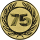 Alu emblem embossed gold 25mm - Anniversary 75