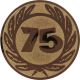 Emblème en aluminium gaufré bronze 50mm - Jubilé 75