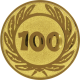 Alu emblem embossed gold 25mm - Anniversary 100