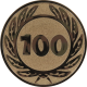 Bronze embossed aluminum emblem 50mm - Anniversary 100