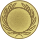 Alu emblem embossed gold 25mm - wreath neutral