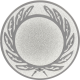 Alu emblem embossed silver 25mm - wreath neutral