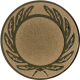 Alu emblem embossed bronze 25mm - wreath neutral