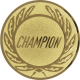 Aluemblem geprägt gold 25mm - Champion
