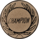 Aluminum emblem embossed bronze 50mm - Champion