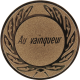 Alu emblem embossed bronze 50mm - Au vainqueur