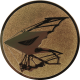 Aluemblem geprägt bronze 25mm - Drachenflieger