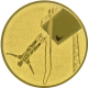 Gold embossed aluminum emblem 25mm - Bungee jumping