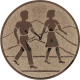 Alu emblem embossed bronze 25mm - hiking