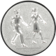 Alu emblem embossed silver 50mm - Hiking 3D