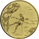 Aluminum emblem embossed gold 25mm - Bergsteiger