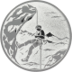 Aluminum emblem embossed silver 25mm - Bergsteiger