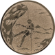 Aluemblem geprägt bronze 25mm - Bergsteiger