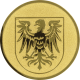 Emblème en aluminium gaufré or 25mm - Armoiries d'aigle