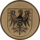 Emblème en aluminium gaufré bronze 25mm - Armoiries d'aigle