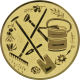 Alu emblem embossed gold 25mm - gardener