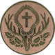 Alu emblem embossed bronze 25mm - Jägermeister