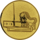 Alu emblem embossed gold 25mm - CB - radio
