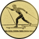 Alu emblem embossed gold 25mm - roller ski