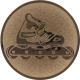 Bronze embossed aluminum emblem 25mm - Inline skates