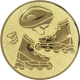 Alu emblem embossed gold 25mm - Inline skating