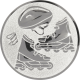 Alu emblem embossed silver 25mm - Inline skating