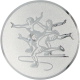 Emblème en aluminium gaufré argent 50mm - Patinage artistique