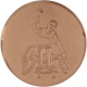 Emblème en aluminium gaufré bronze 25mm - Utilisateur de fauteuil roulant
