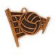 Motif medal volleyball gold color