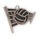 Motif medal volleyball silver color