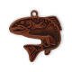 Motifli madalya balık bronz renk