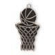 Motifli madalya basketbol gümüş rengi