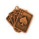Motif medal playing cards gold color