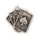 Motif medal playing cards silver color