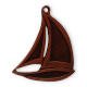 Motif medal sailboat bronze color