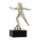 Pokal Kunststofffigur Eiskunstläuferin gold auf schwarzem Marmorsockel 15,5cm