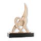 Trophées Figurine Zamak Coeur de flamme or-blanc sur socle en bois noir 26,7cm