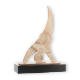Trofeos Figura de Zamak Chupete de llama dorado-blanco sobre base de madera negra 26,7cm