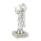 Trofeo figura in plastica basket donna argento su base in marmo bianco 17,0cm LE