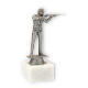 Trophée Figurine en plastique Tireur à la carabine couleurs résinées sur socle en marbre blanc 18,0cm LE