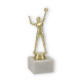 Trophy plastic figure volleyballplayer female gold on white marble base 20,0cm LE