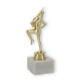 Trofeo figura de plástico bailando mariechen oro sobre base de mármol blanco 19,0cm LE