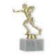 Trophy plastic figure Flag Football gold on white marble base 16,0cm