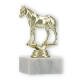 Trophy plastic figure Quarter Horse gold on white marble base 12,7cm