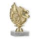 Pokal Kunststofffigur Rennsport gold auf weißem Marmorsockel 14,5cm