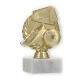 Pokal Kunststofffigur Fußball im Kranz gold auf weißem Marmorsockel 14,0cm
