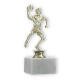 Pokal Kunststofffigur Handballspieler gold auf weißem Marmorsockel 16,8cm