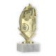 Trophy plastic figure basketball wreath gold on white marble base 17,8cm