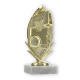 Pokal Kunststofffigur Basketballkranz gold auf weißem Marmorsockel 16,8cm