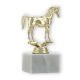 Pokal Kunststofffigur Araber gold auf weißem Marmorsockel 14,0cm